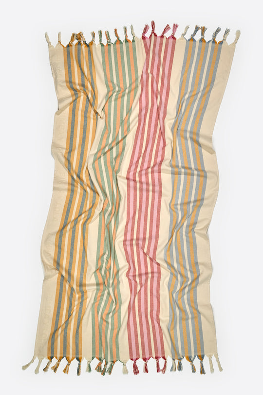 Ivory striped towel