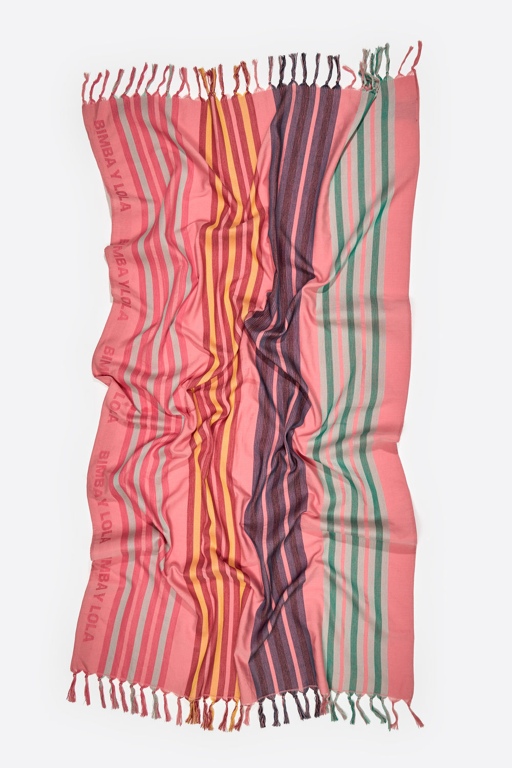 Pink striped towel