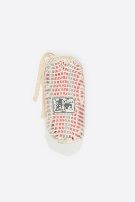 Pink striped towel