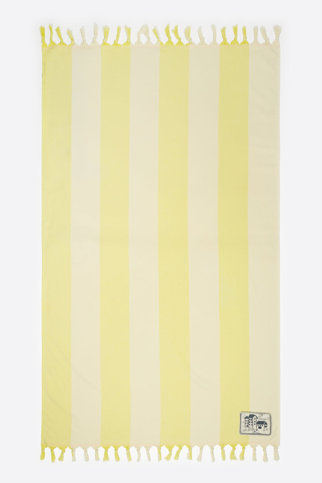 Yellow Cala Bimba striped towel