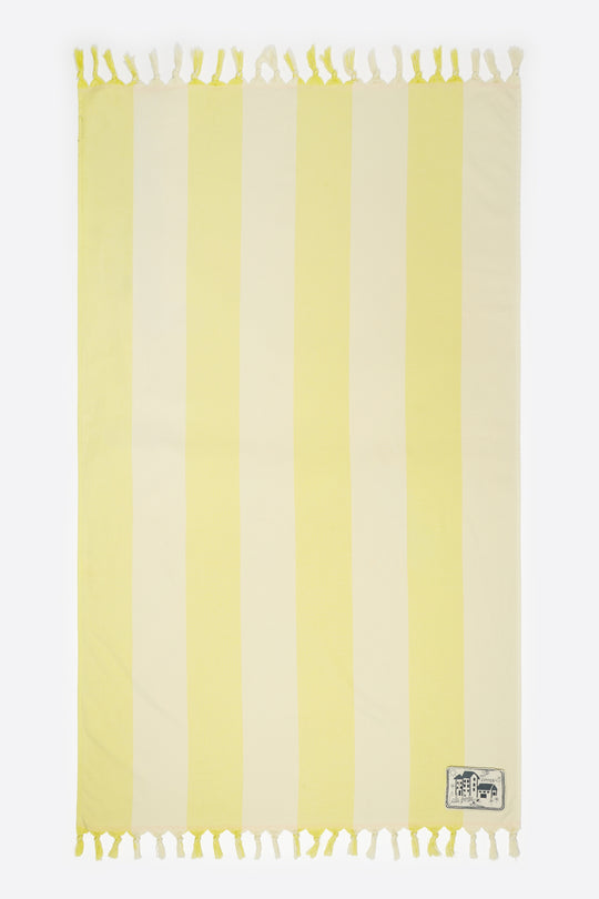 Yellow Cala Bimba striped towel
