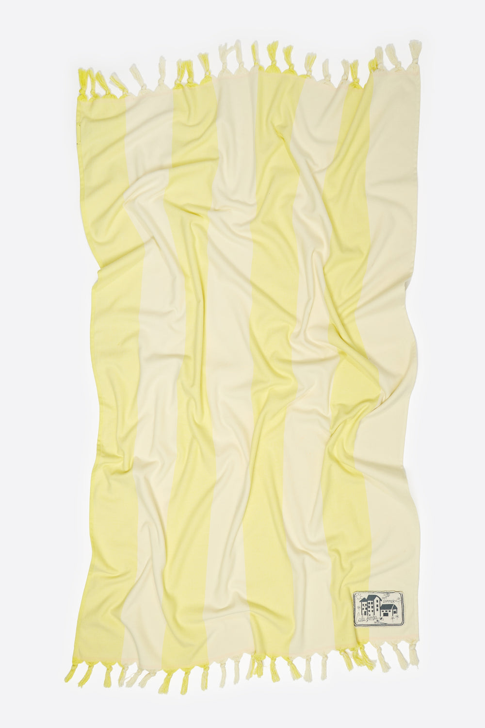 Yellow Cala Bimba striped towel