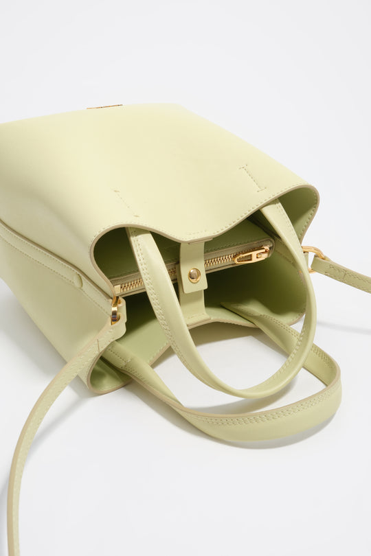 Medium pale green leather Chihuahua bag