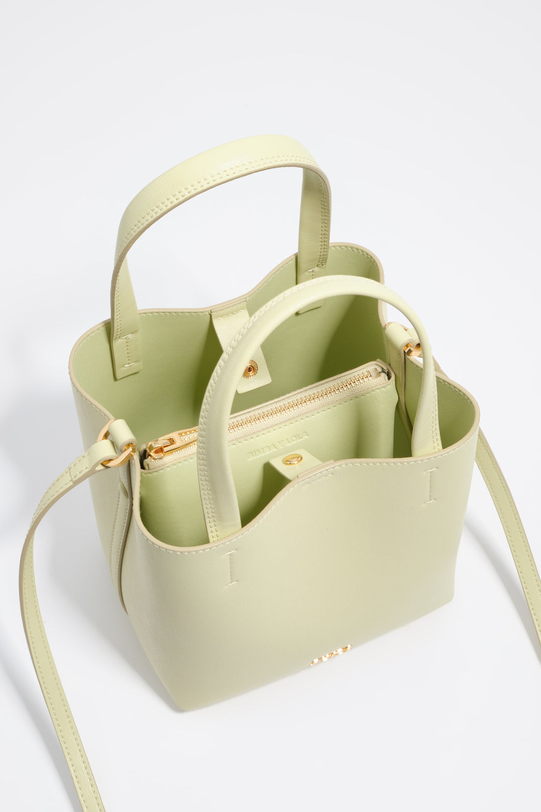 Medium pale green leather Chihuahua bag