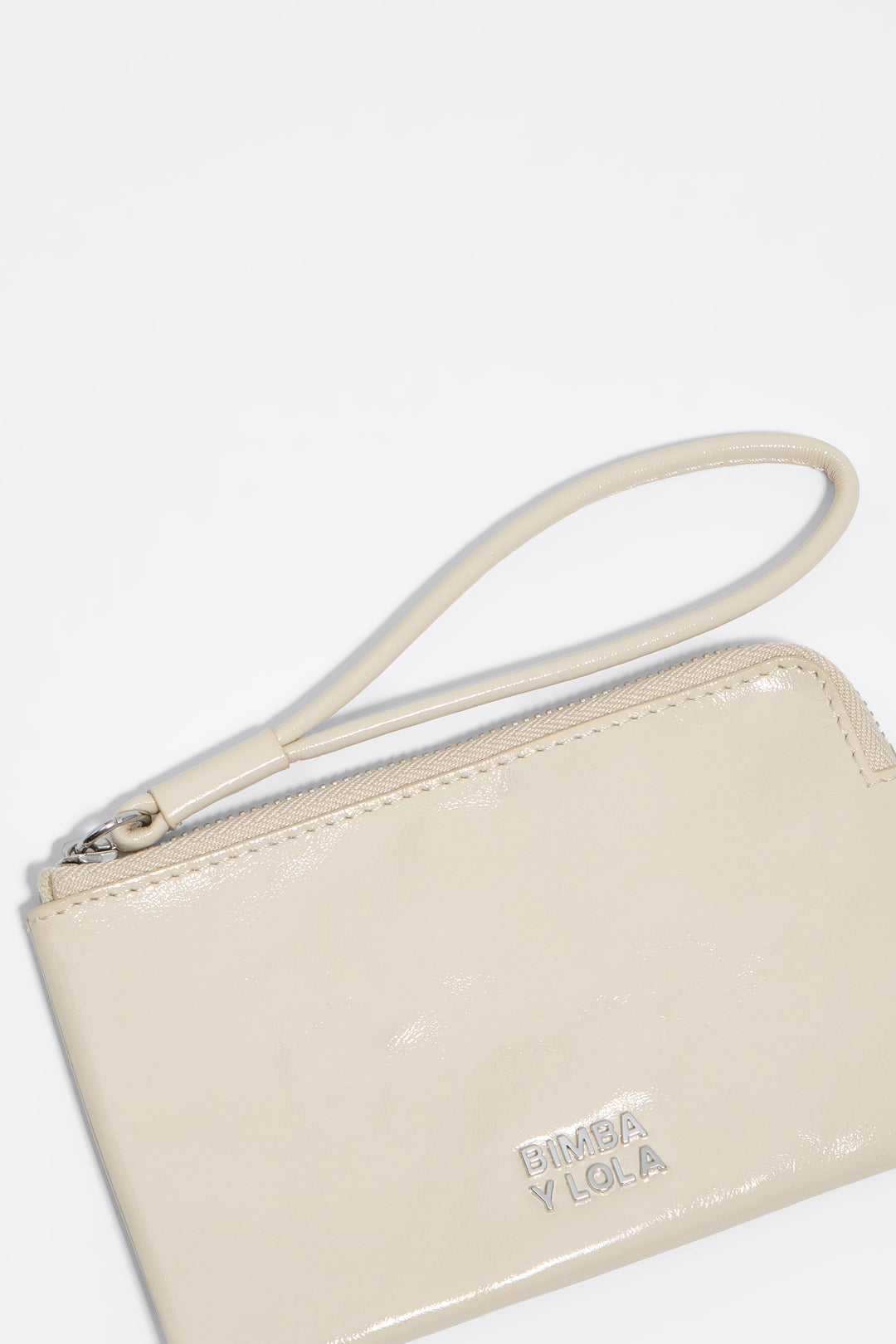 Cream leather coin purse