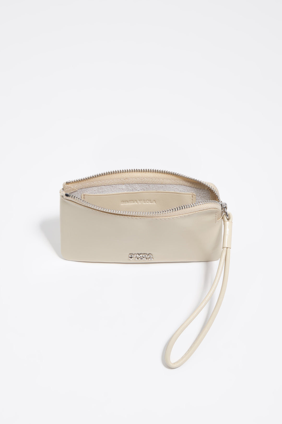 Cream leather coin purse