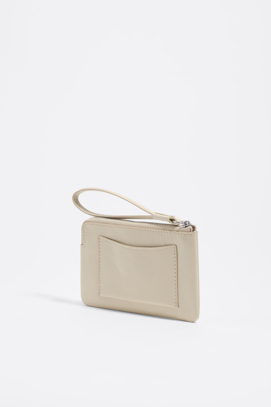 Cream leather coin purse