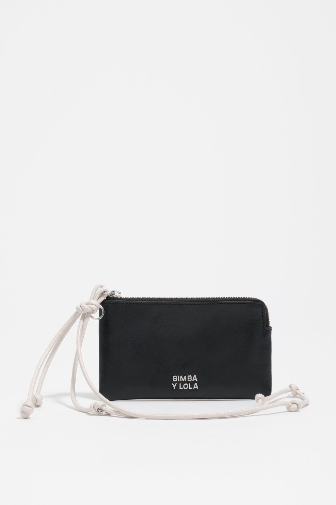 Small black leather coin purse