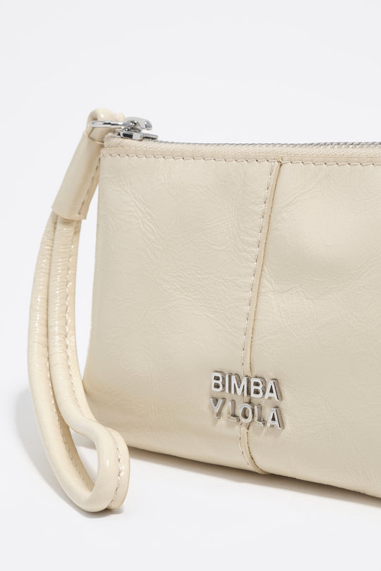 Ivory leather coin purse