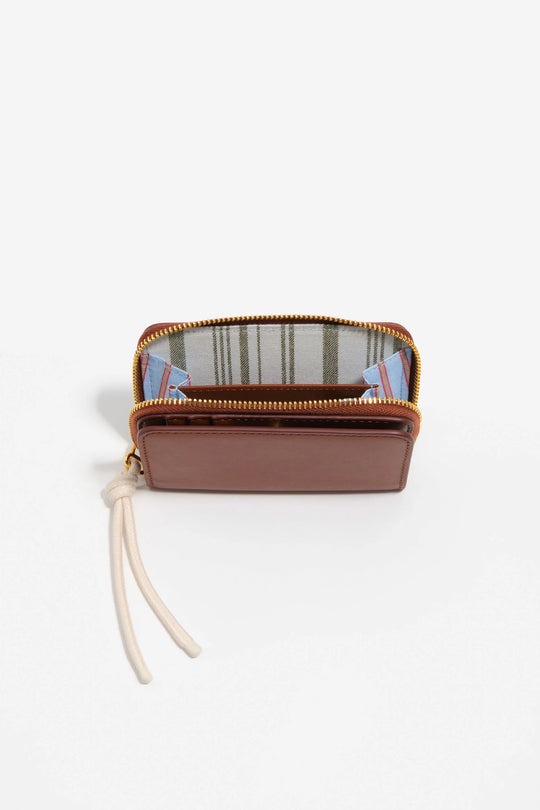 Small walnut flap purse