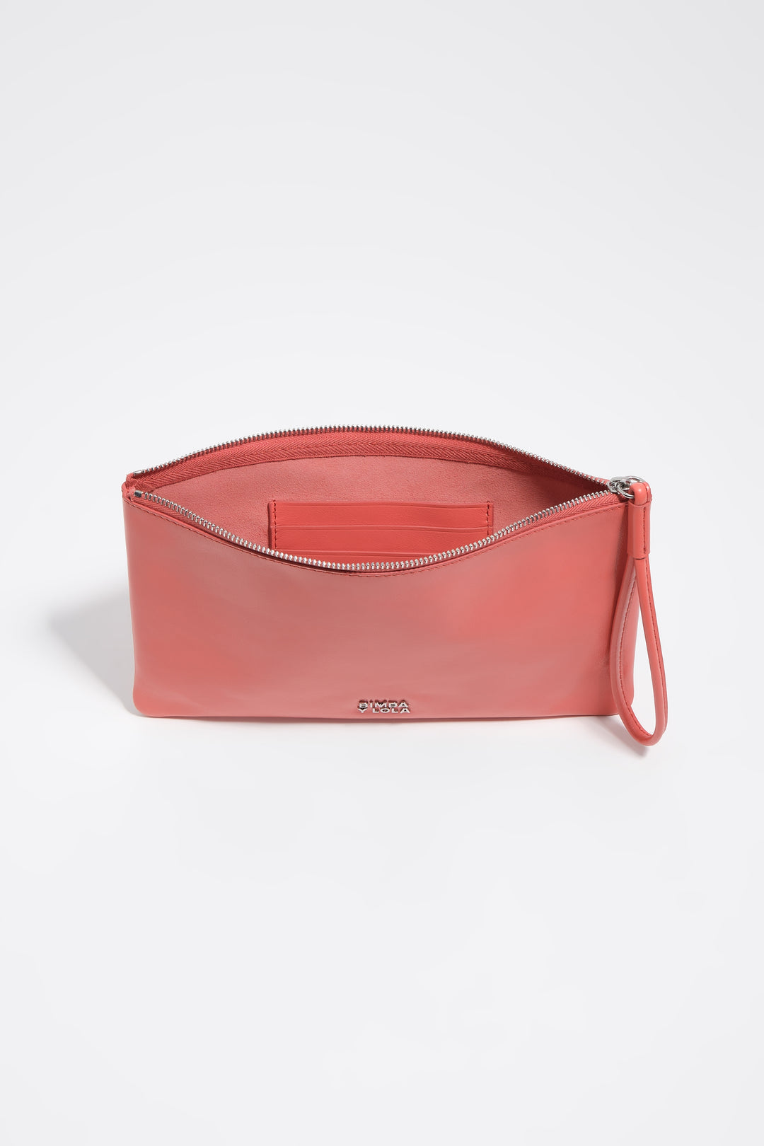 Coral leather make-up case