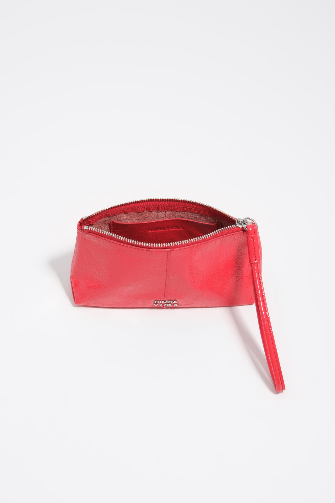 Acid red small leather coin purse