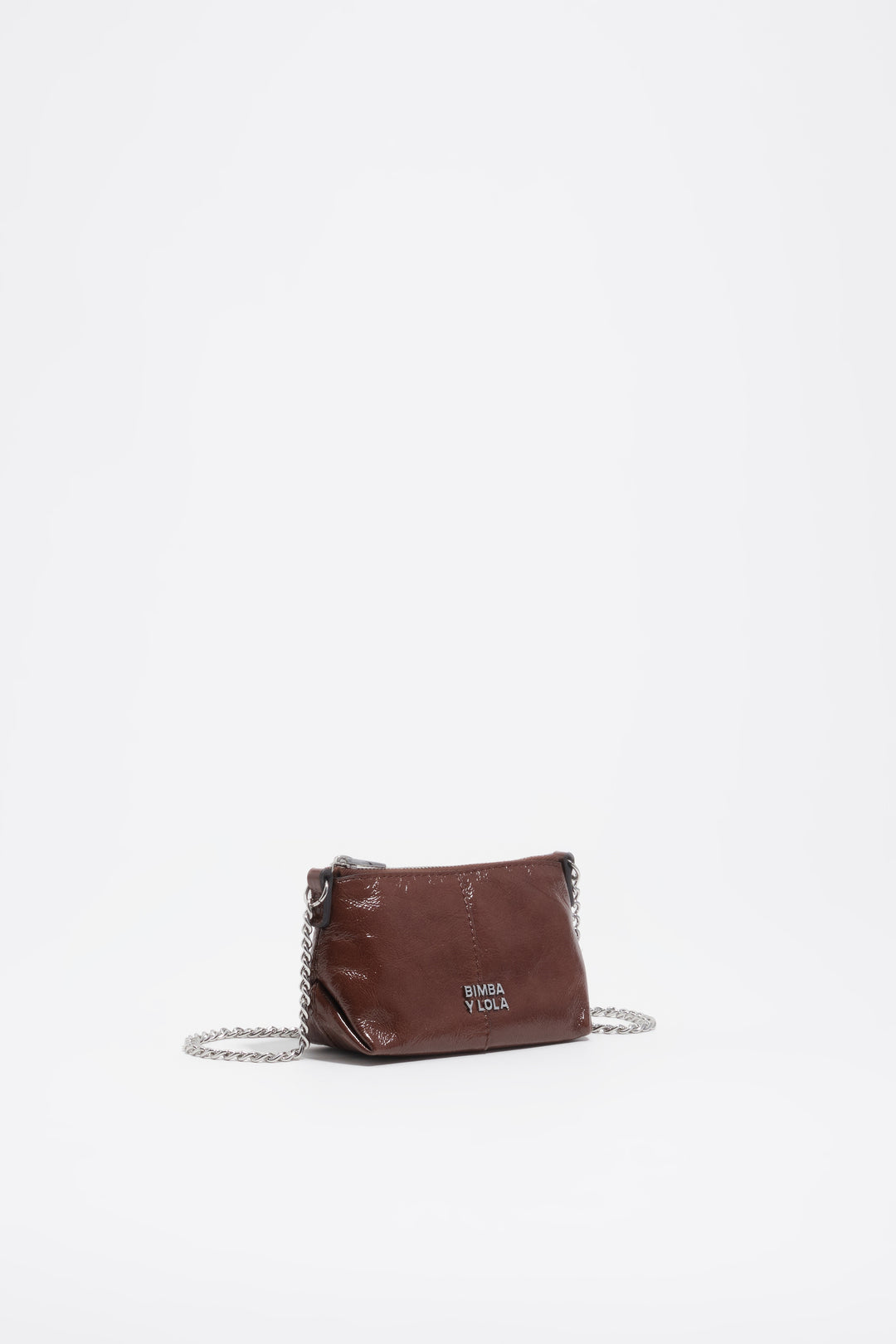 Mocha micro leather crossbody bag