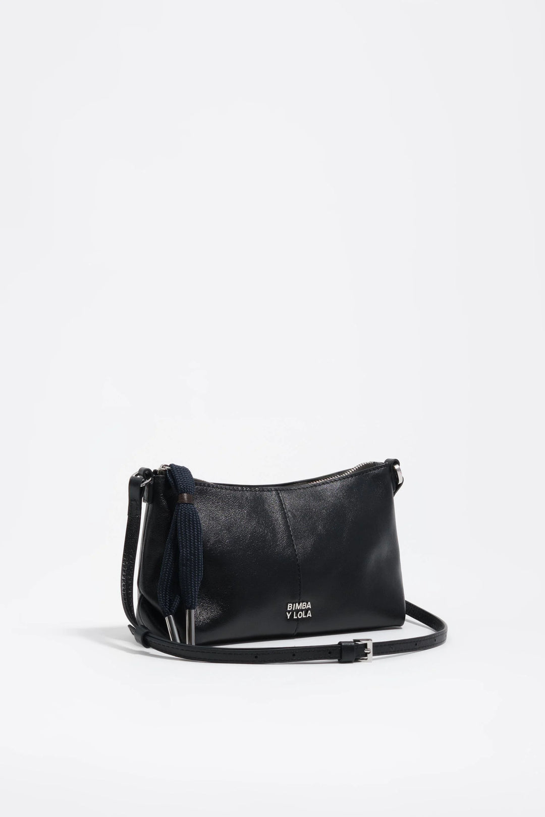 Black leather mini Paper crossbody bag