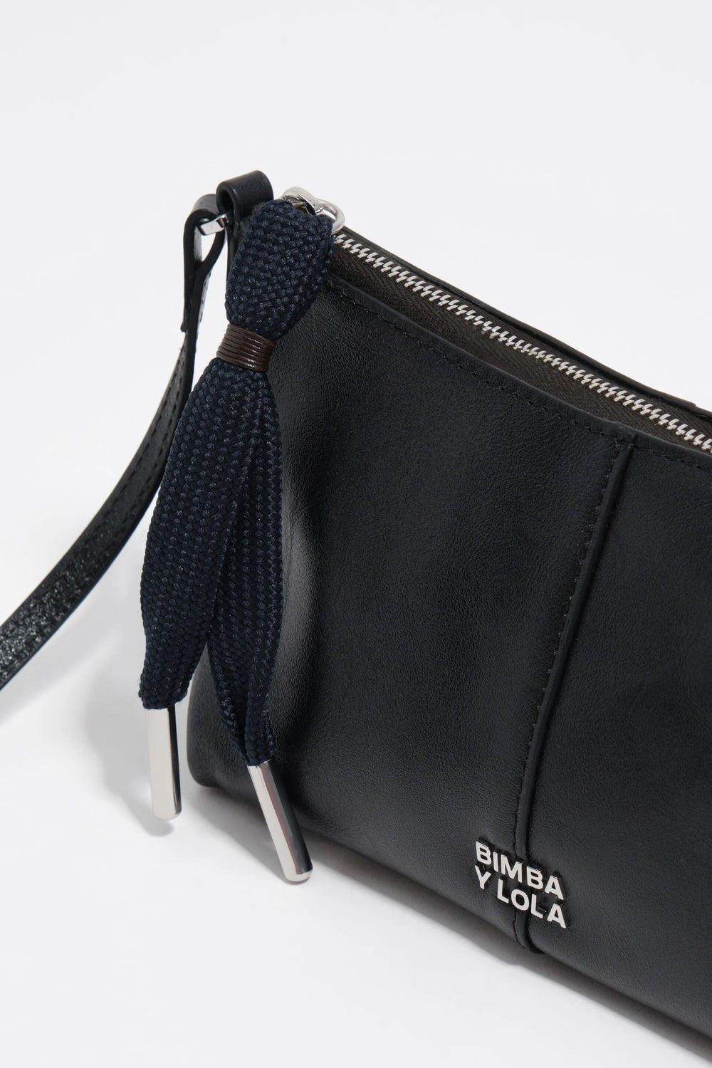 Black leather mini Paper crossbody bag