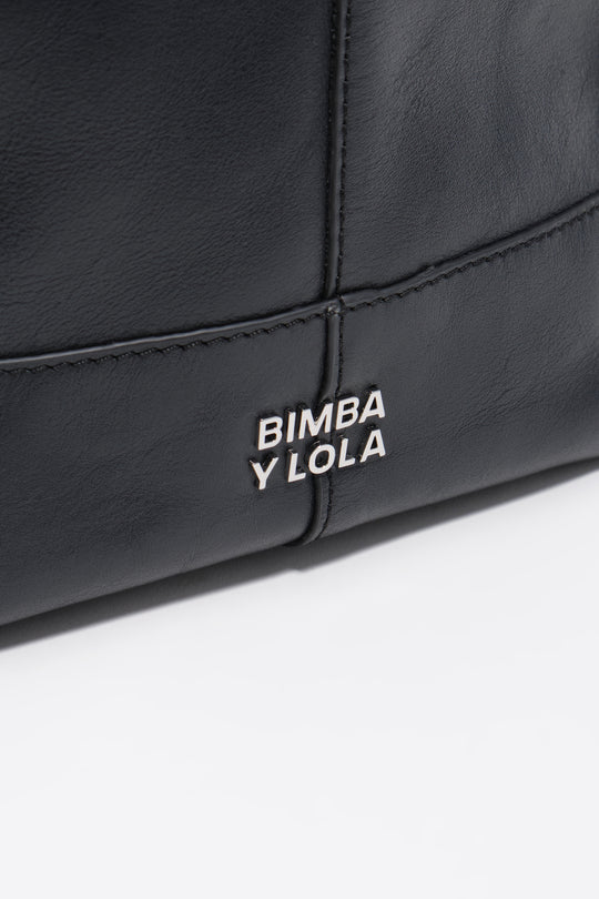 Medium petroleum leather Paper bag