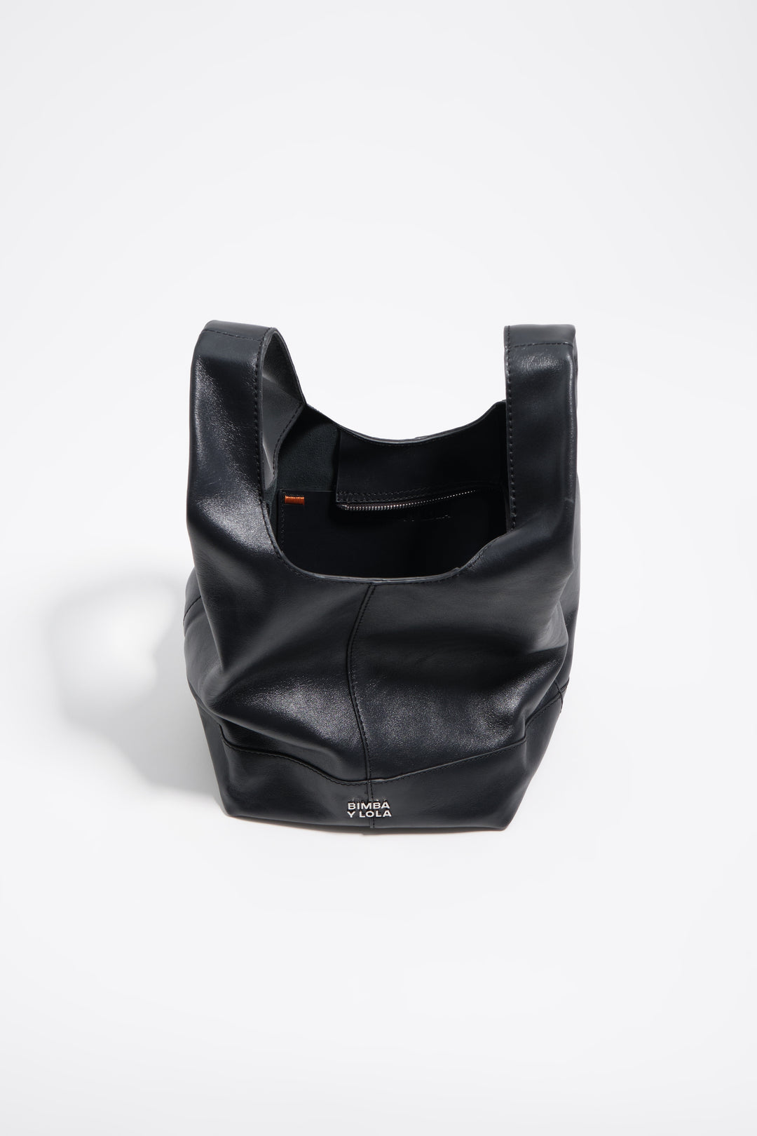 Medium petroleum leather Paper bag