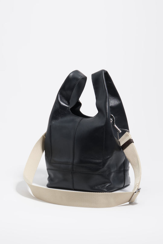 Medium petroleum leather Paper bag
