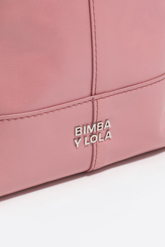 Medium pink leather Paper crossbody bag