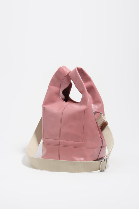 Medium pink leather Paper crossbody bag