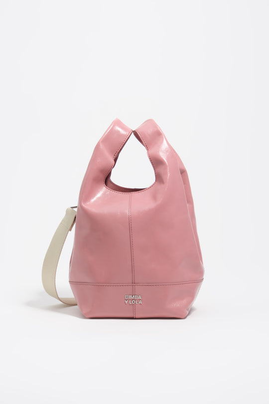 Medium pink leather Paper crossbody bag