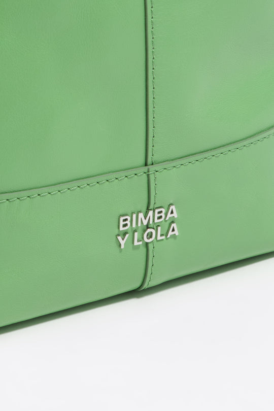 Medium emerald leather Paper crossbody bag