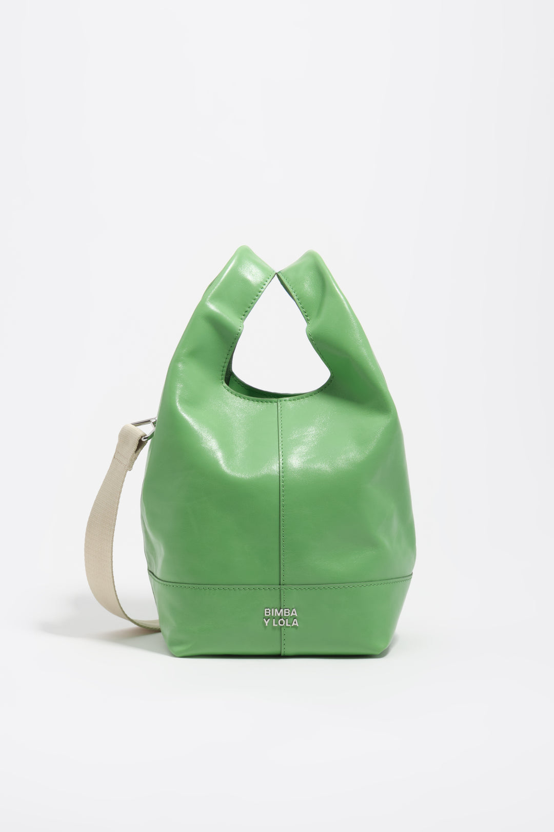 Medium emerald leather Paper crossbody bag