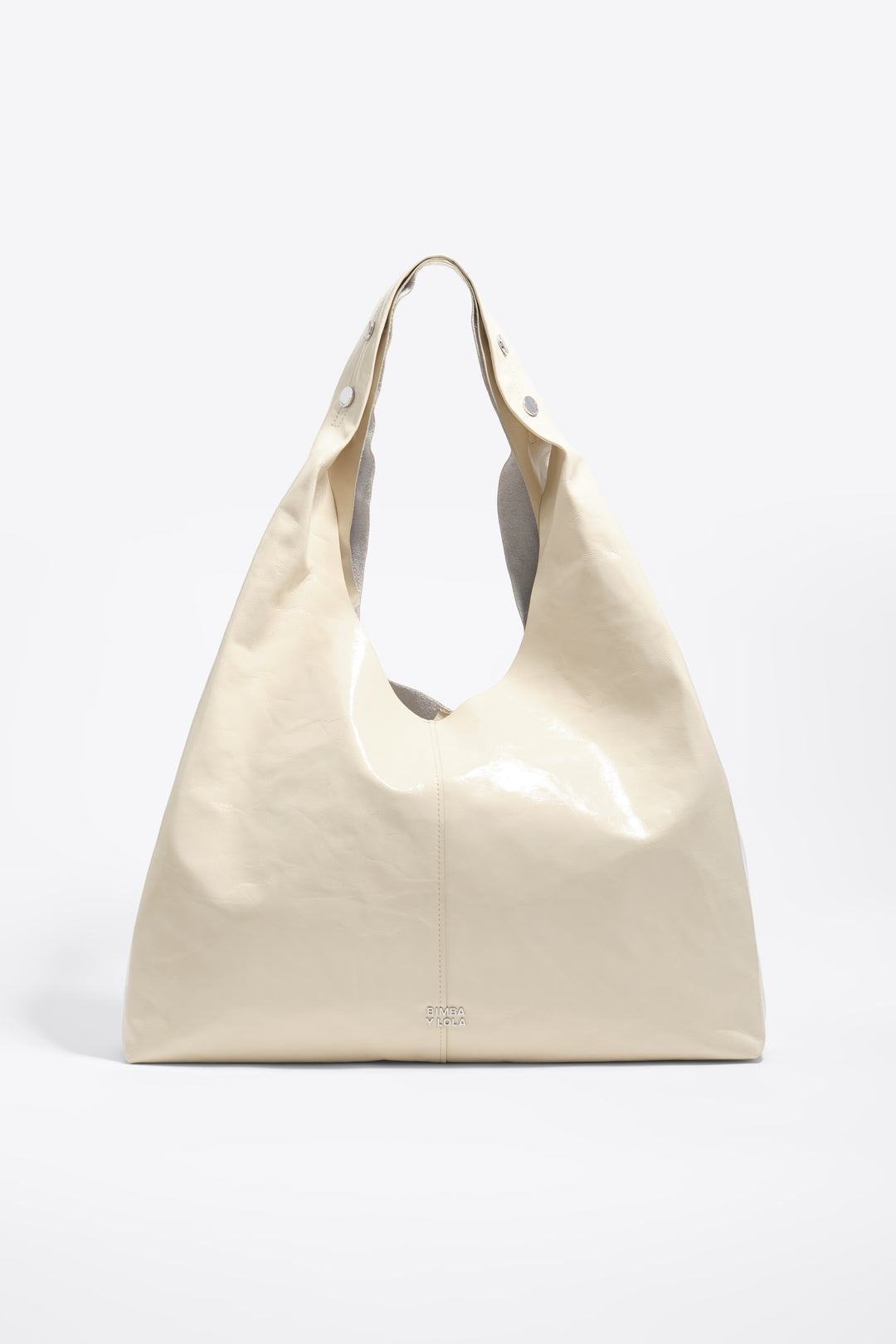 Cream leather maxi bikini Paper bag