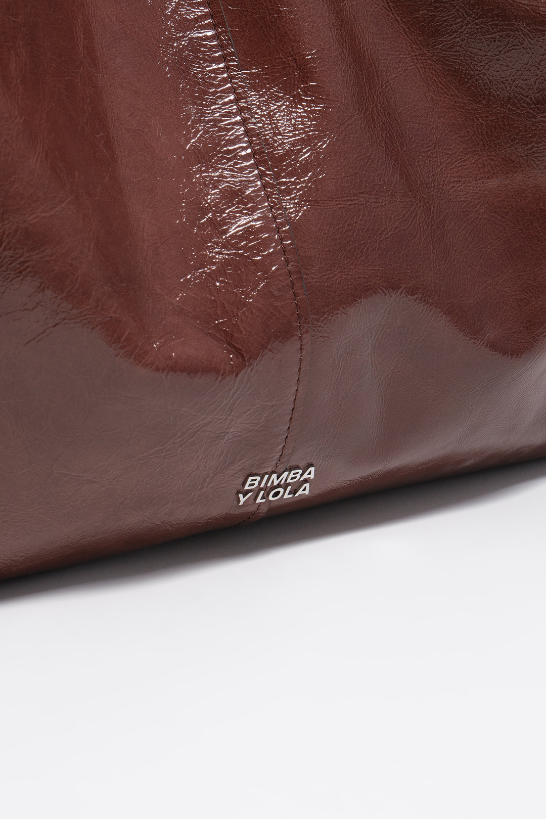 Mocha leather maxi bikini Paper bag