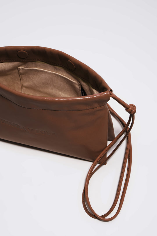 Mocha leather mini bag