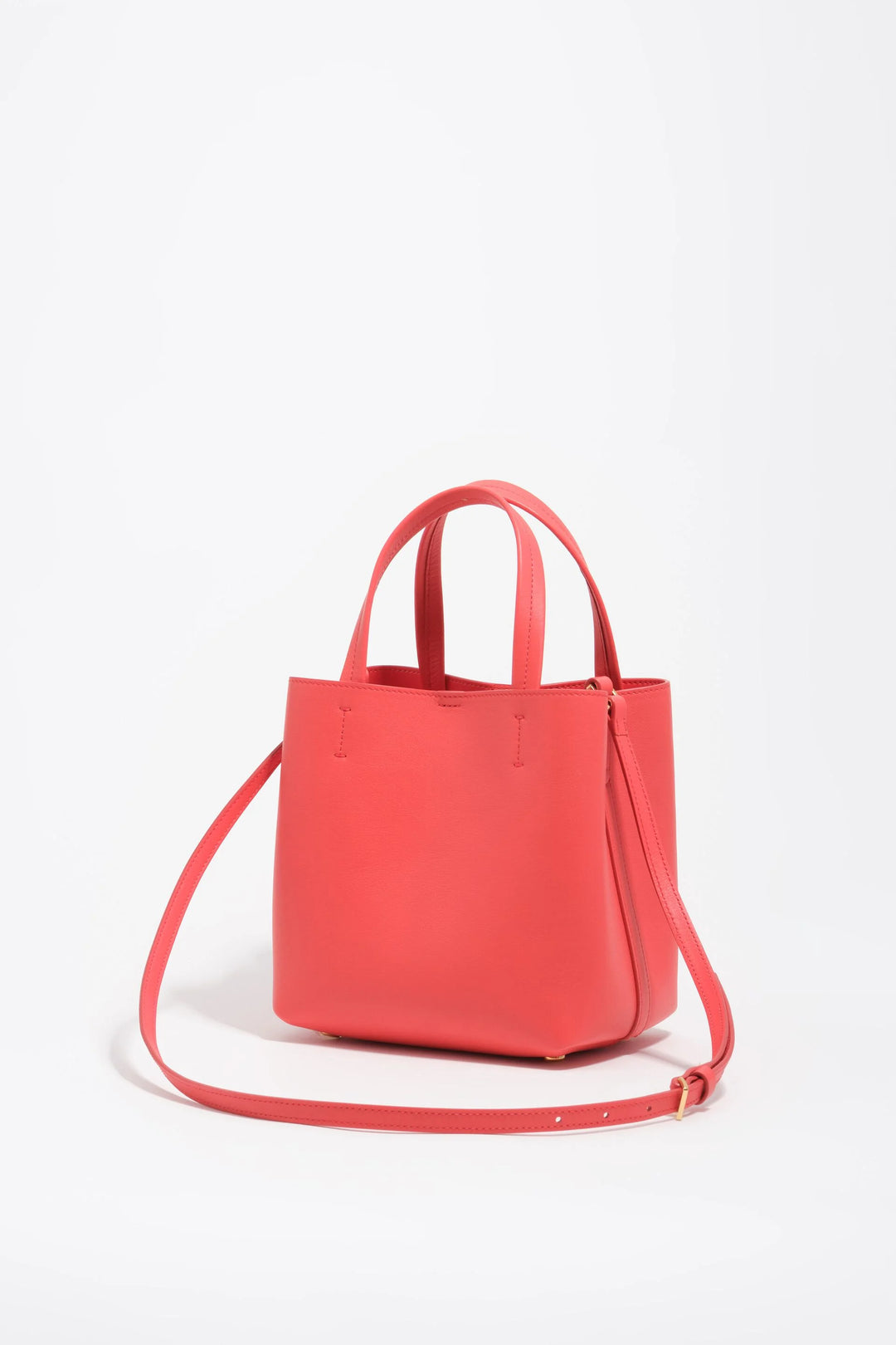 Intense red medium leather Chihuahua bag