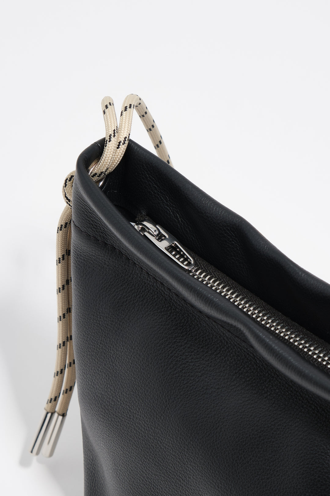 Medium black leather Paper shoulder bag