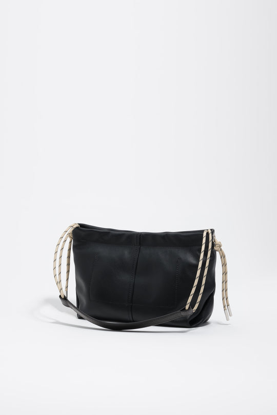 Medium black leather Paper shoulder bag
