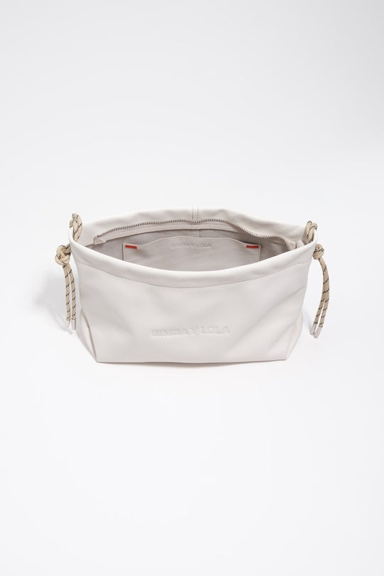 Medium off-white leather Paper shoulder bag