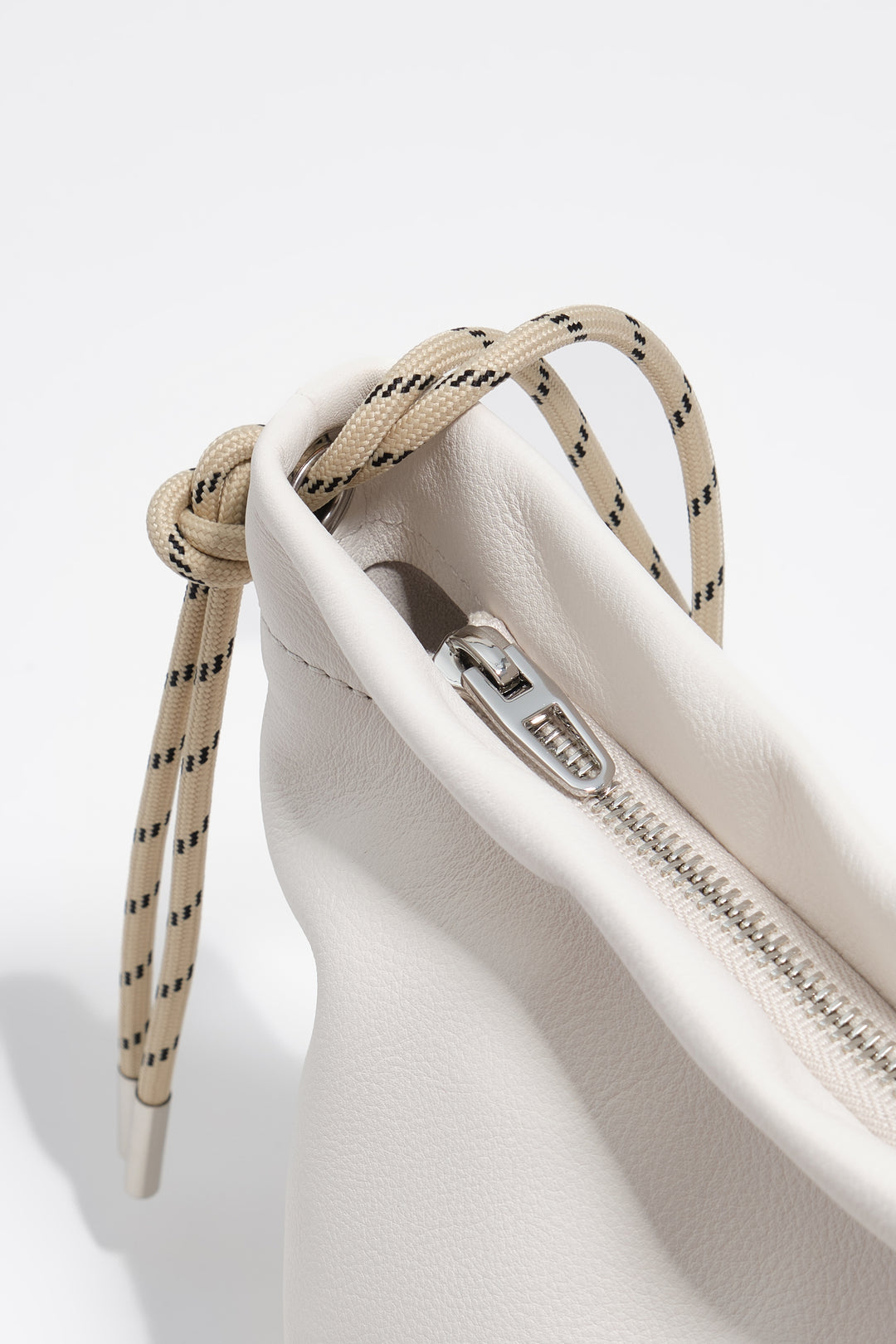Medium off-white leather Paper shoulder bag