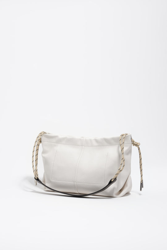 Medium off-white leather Paper shoulder bag