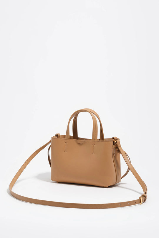 Hazelnut mini leather Chihuahua bag