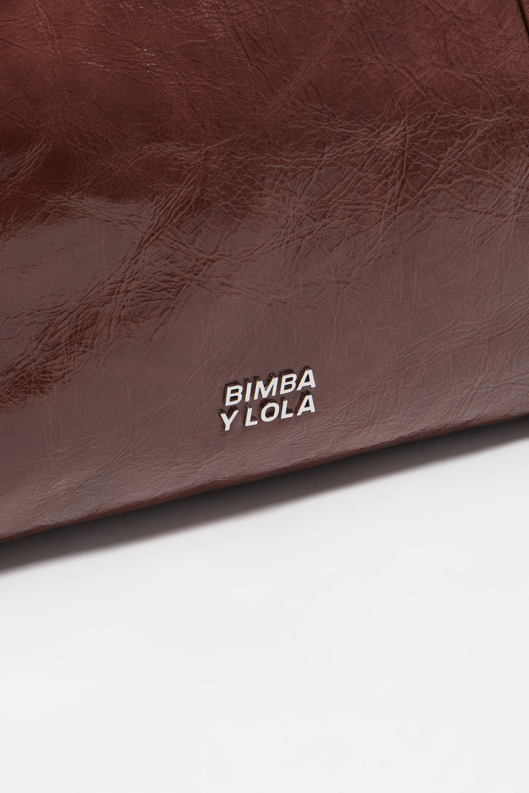 Medium mocha leather Paper bag