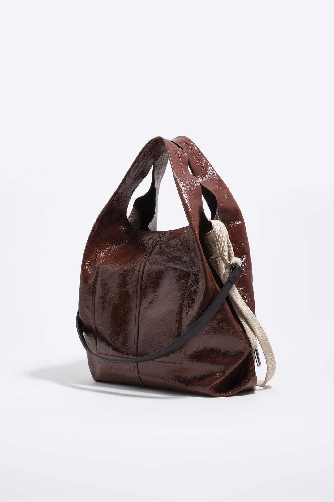 Medium mocha leather Paper bag
