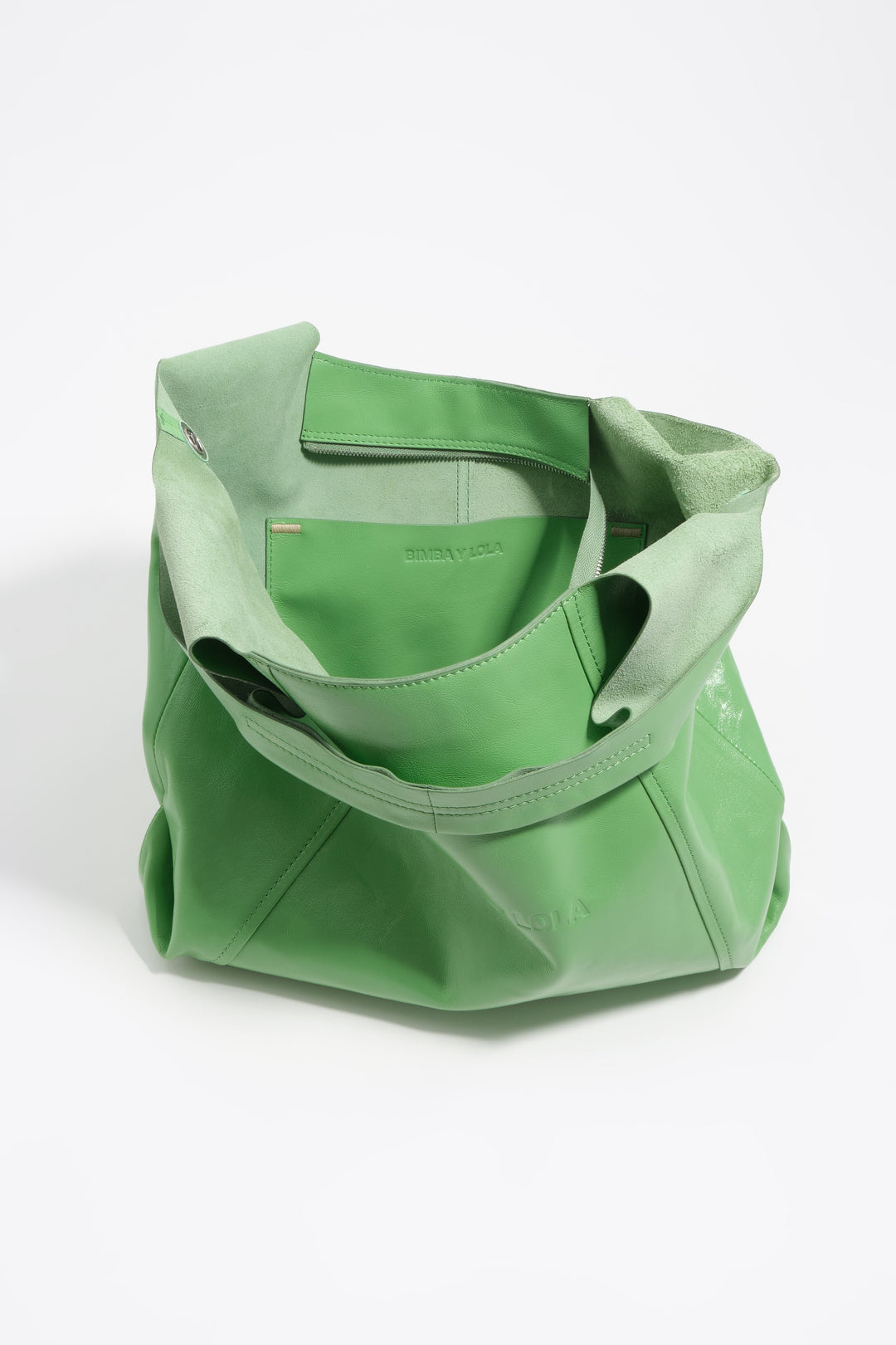 Medium emerald leather Paper crossbody bag