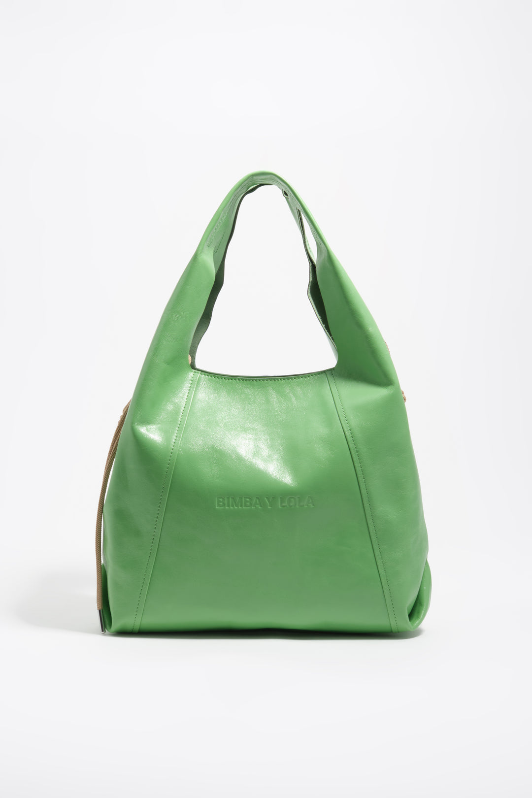 Medium emerald leather Paper crossbody bag