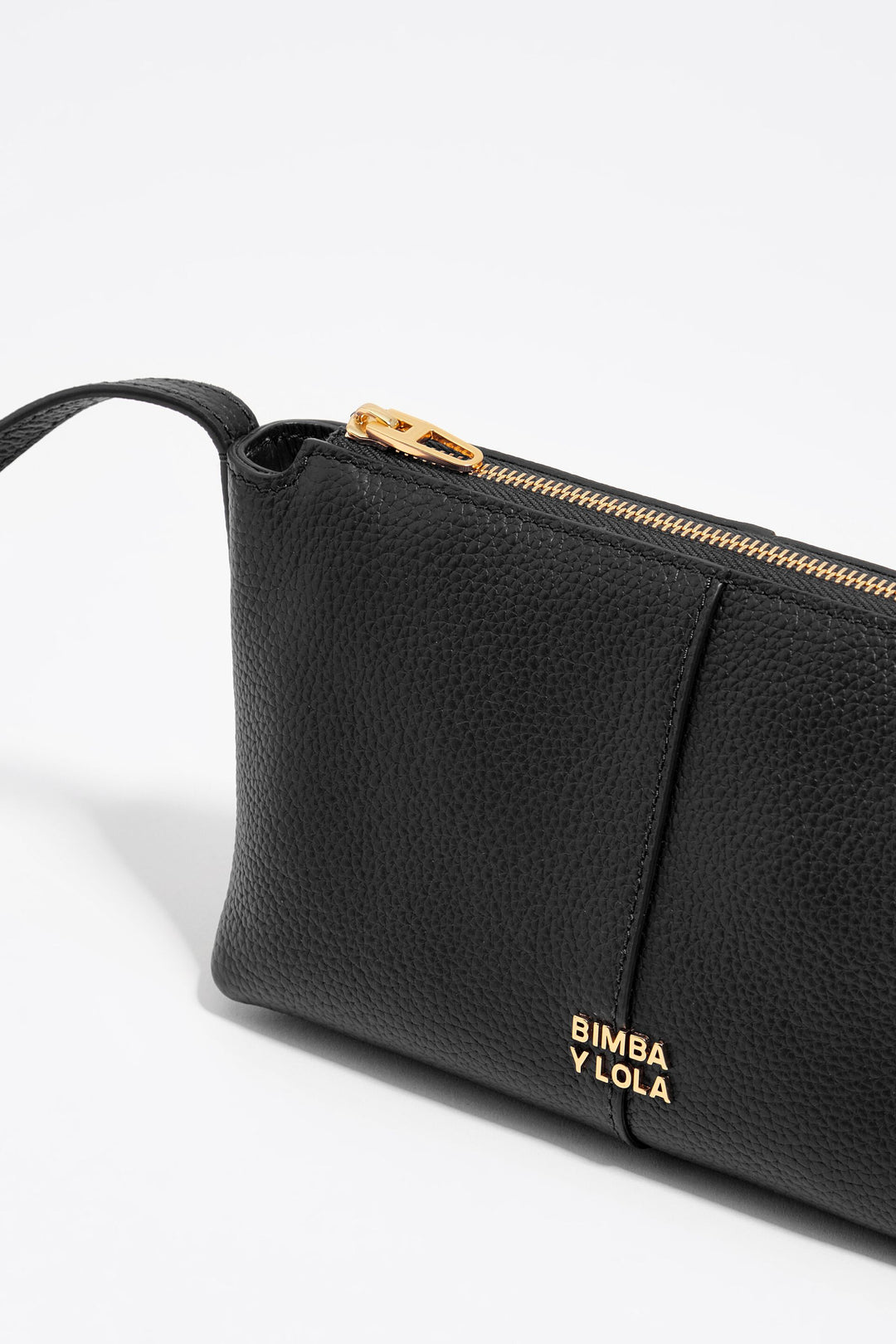 Mini black leather bag