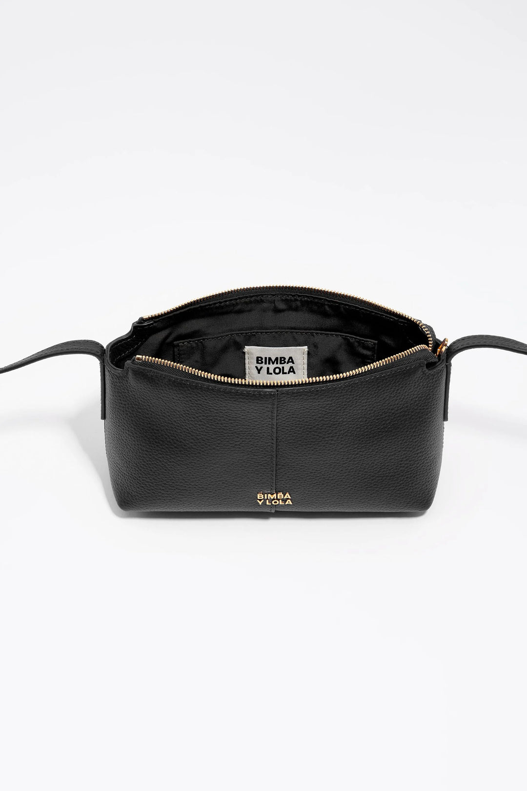 Mini black leather bag