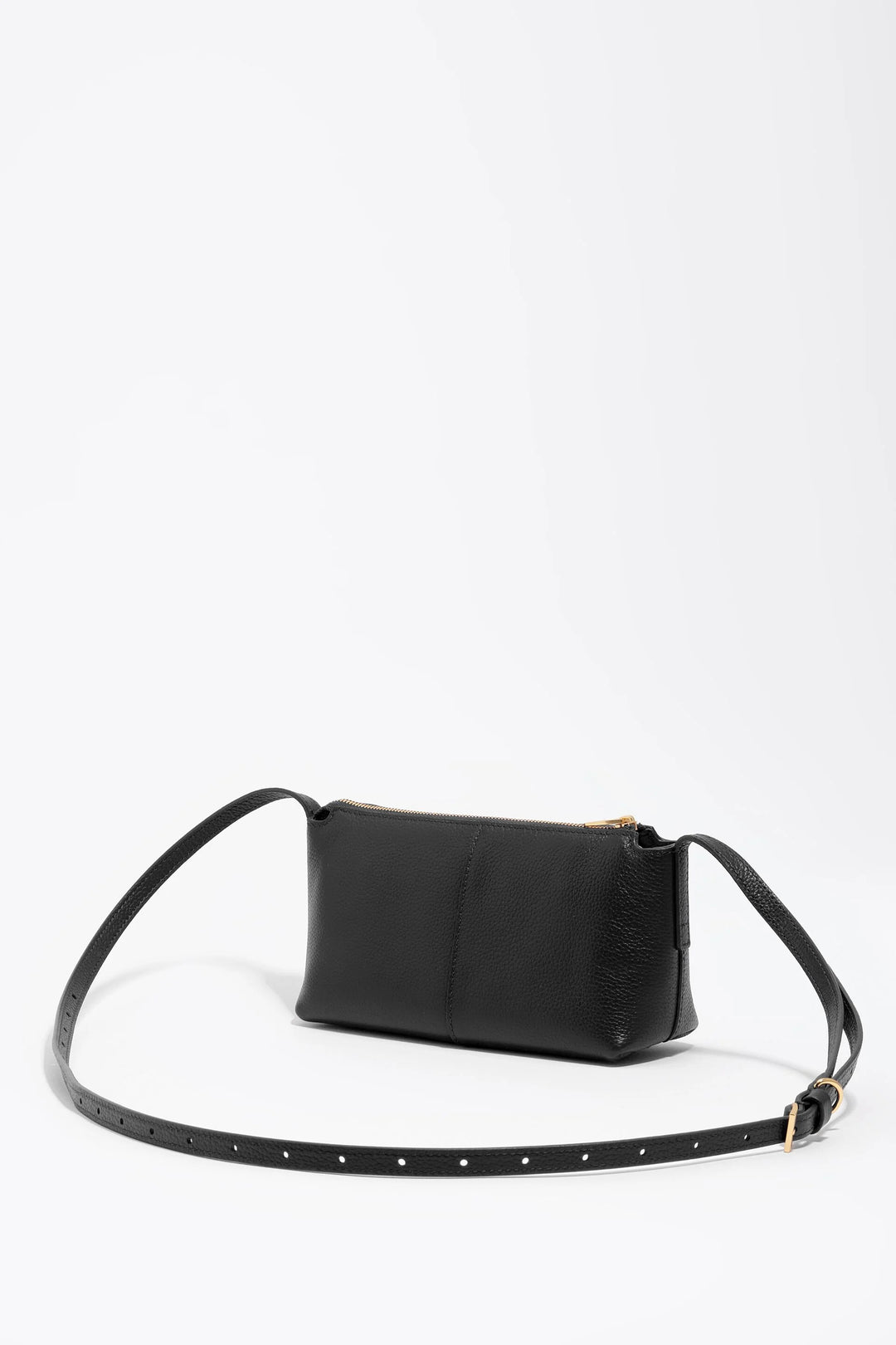 Mini black leather bag