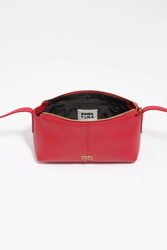 Red leather mini bag