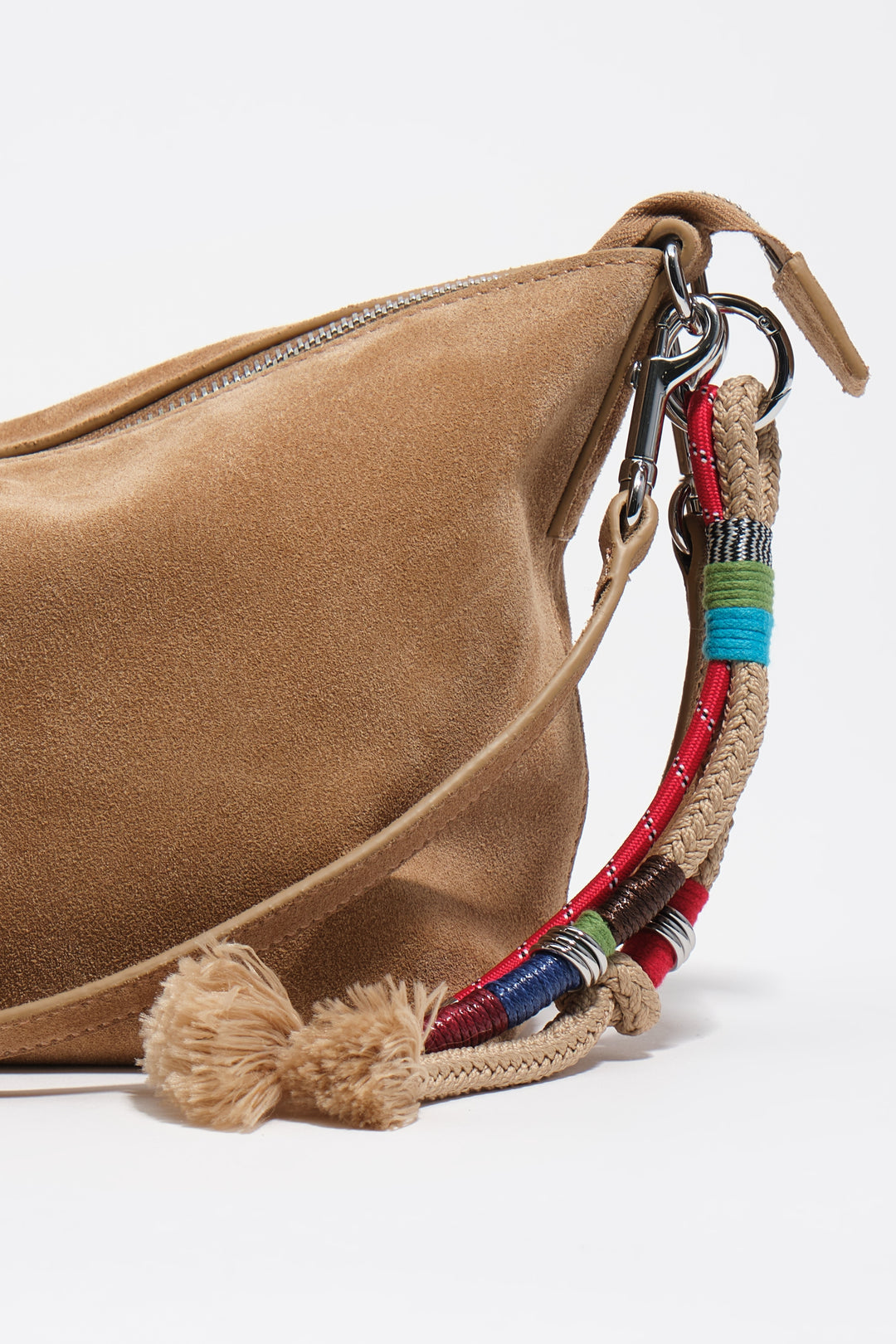 Medium natural leather trapecio bag