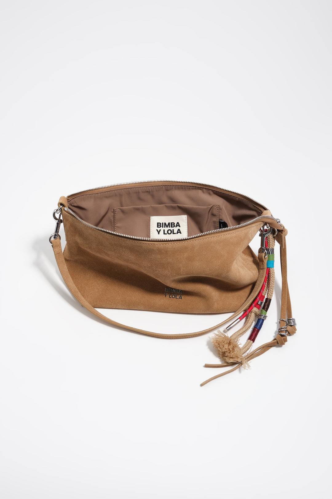 Medium natural leather trapecio bag
