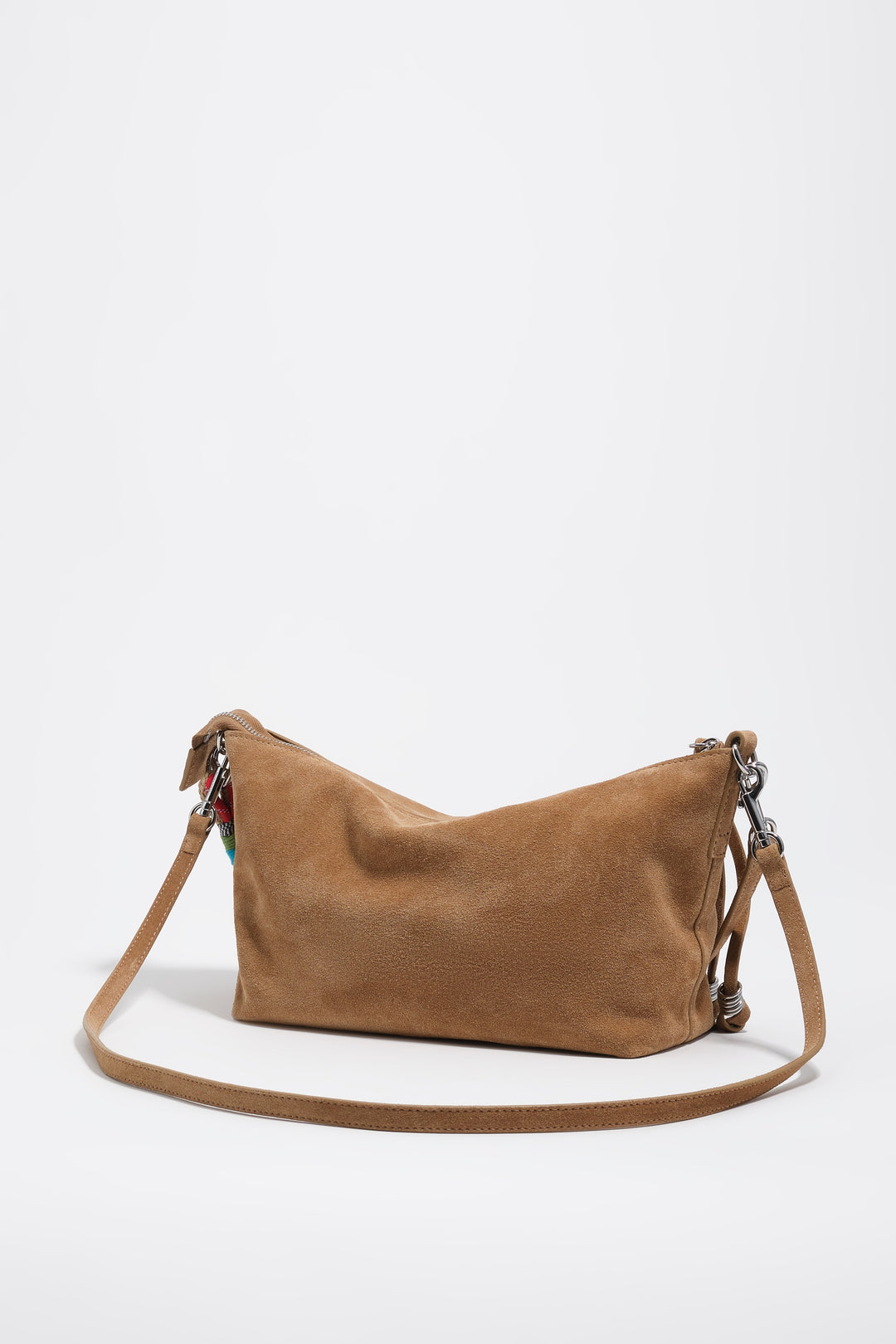 Medium natural leather trapecio bag