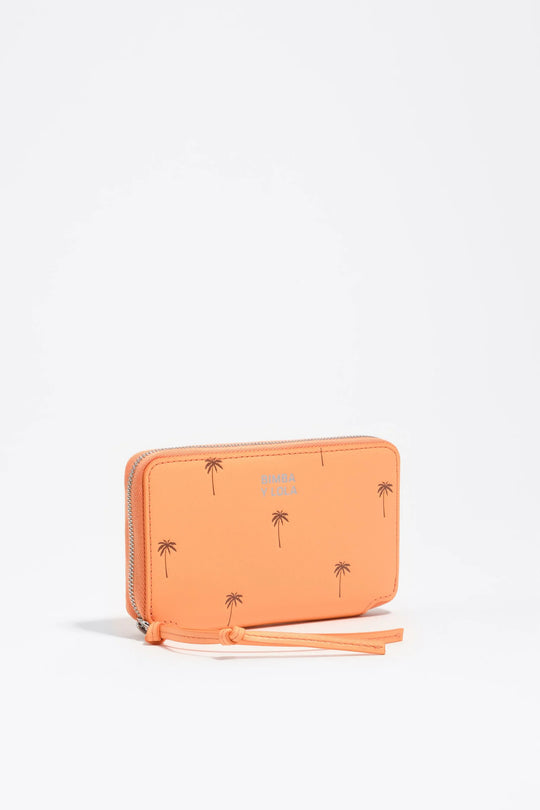 Medium orange sorbet leather horizontal Palms wallet
