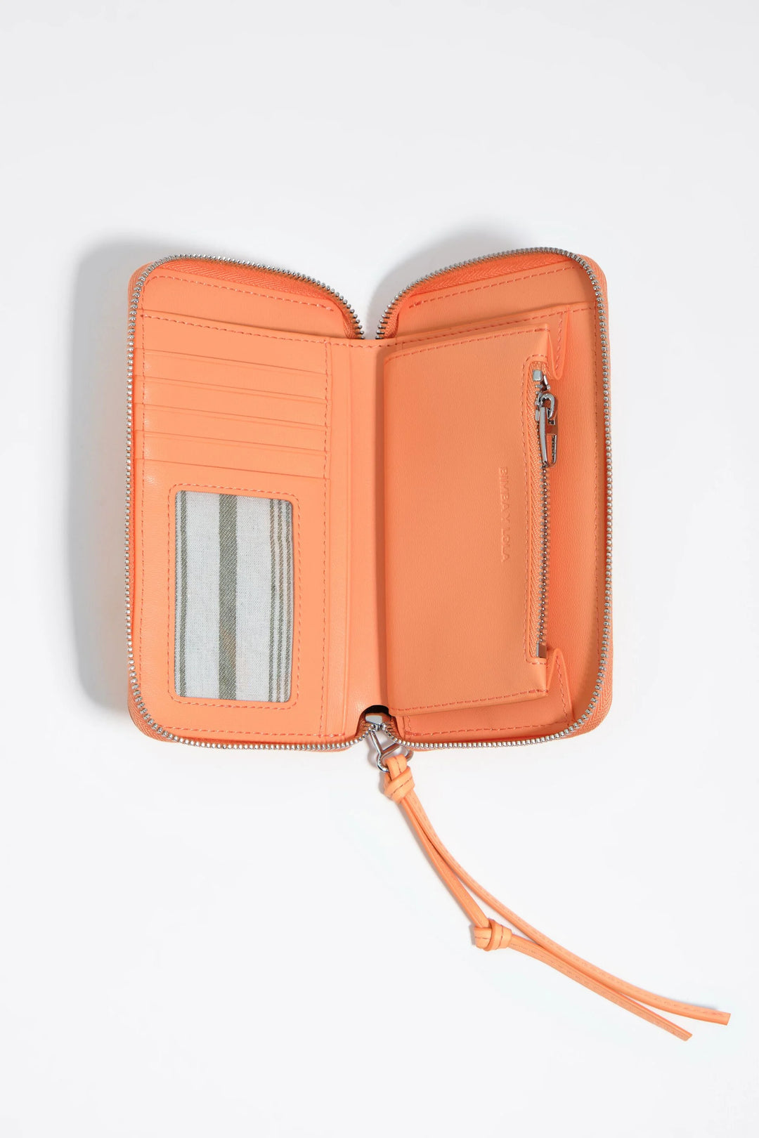 Medium orange sorbet leather horizontal Palms wallet